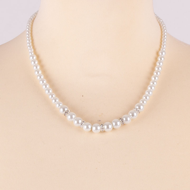Perlenkette mit Straßrondelle